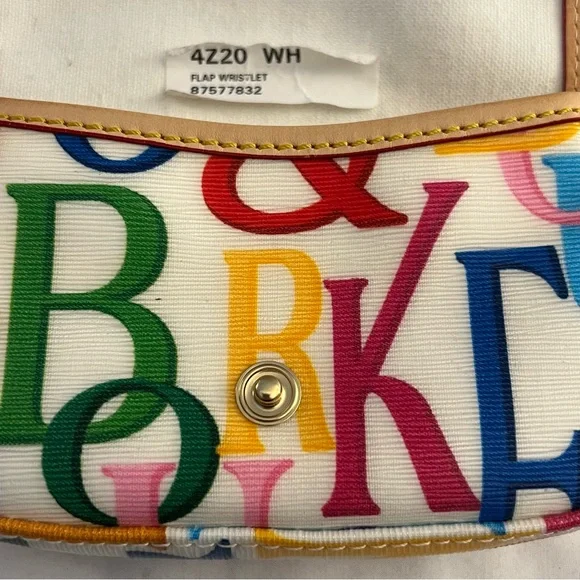 DOONEY & BOURKE WRISTLET, Retro Grafica Grafitti Flap CORK Wristlet, NEW w/ Tags - Picture 8 of 14